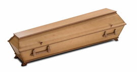 Tanne, gekehlt, braun lackiert
