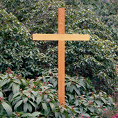 Grabkreuz Eiche, gross, natur lackiert